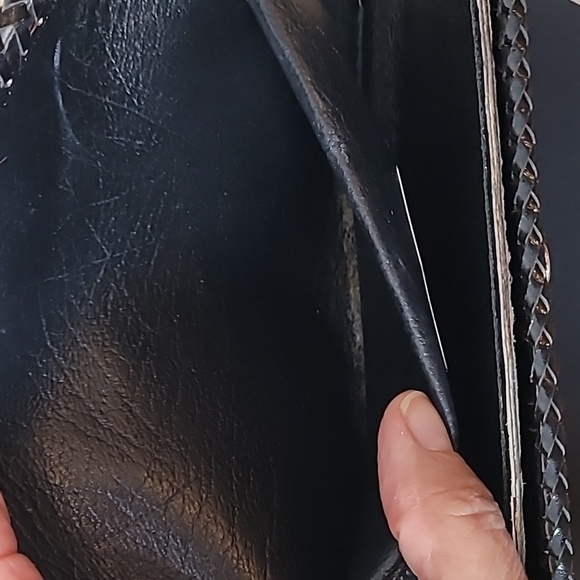 Leather Brown Cowhide Wallet Black Leather Trim - Picture 7 of 12